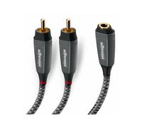 HIMAGE HIAJACK32X15MFG cavo audio 1,5 m 3.5mm 2 x RCA Nero, Grigio