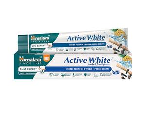 Himalaya Active white Gel | Herbal toothpaste with fruit enzymes |Teeth whitening |Anti bacterial for full mouth protection |Paraben and bleach Free|100% vegetarian -75 ml