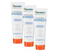 Himalaya Botanique Whitening+ Hydroxyapatite Dentifricio, Idrossiapatite (HA), Peppermint, senza Fluoro, Rimineralizzazione dal Giorno 7, Vegano, senza Glutine, 113g (Confezione da 3)