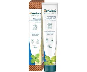 Himalaya Cosmos Natural Certified Botanique Whitening Complete Care Toothpaste con Attivi Bio, al gusto di menta piperita | Denti più bianchi e alito fresco, 75 ml