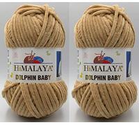 Himalaya Dolphin Baby filato 100% micropoliestere lotto di 2 gomitoli da 260 m, 2 x 100 g, super voluminoso: 6 filato di ciniglia baby (80365)