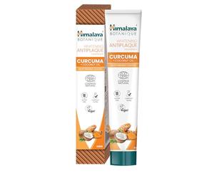 Himalaya Ecocert Cosmos Natural Certified Botanique Dentifricio Sbiancante Antiplacca con Attivi Bio, Curcuma + Olio di Cocco per Denti più Sbiancati | Previene le Carie, Rinfresca l'Alito, 75 ml