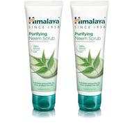 Himalaya Purifying Neem Scrub Helps Fights Pimples, Prevents Marks, Controls Excess Oil, Exfoliates and Purifies Skin | Best for Normal to Oily Skin -75ml Confezione da 2