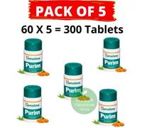 Himalaya PURIM Tabs for Skin Health Support 5 Box 60 Tab Ciascuna SPEDIZIONE ...