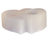Himalaya Salt Dreams 4041678004828 Sale Cristallo portacandele Twin Heart, Bianco Line