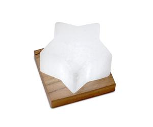 Himalaya Salt Dreams Beleuchteter Salzkristall Lampada di Sale a LED a Forma di Stella, Linea Bianca, Cristallo dal Punjab/Pakistan, ca. 9 x 9 x 6 cm, 2 unità