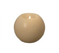 Himalaya Salt Dreams Sale Cristallo portacandela Rotondo, White Line, Cristallo di Sale, Bianco, 9 x 9 x 8 cm