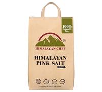 Himalayan Chef Sale rosa grosso per ricariche di macinino, 2,3 kg, 100% naturale, arricchito con 84 minerali essenziali, sale rosa certificato