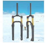 HIMALO Forcella Fat Bike 20 Pollici Forcella Sospensione Pneumatica Corsa 100mm 28.6mm Forcella Anteriore Dritta Blocco Manuale, for 4.0" Pneumatico Snow Beach E-Bike
