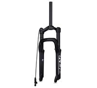 HIMALO Forcella per Bicicletta 20'' Forcella Fat Air con 4.0 Pneumatici Escursione 100 Mm Blocco Remoto Forcelle Anteriori Diritte da 1-1/8 QR 9mm, Adatta A Snow Beach XC E-Bikes