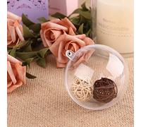 himaly 20 pezzi Palline decorative da 10 cm riempibile per fai da te in plastica trasparente per matrimoni, Natale, Capodanno, regali, decorazione domestica, Clear, 10 cm