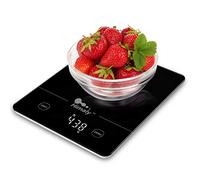 himaly Bilancia da Cucina, 5Kg/1g Bilancia Elettronica Digitale Alta Precisione Misurazione Display LED Multifunzione da Cucina e Acciaio Inossidabile Usato Come Sveglia