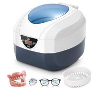 himaly Pulitore ad Ultrasuoni, 750ML, Dispositivo di Pulizia A Ultrasuoni per Occhiali, Gioielli, Orologi, Protesi Dentali, Anelli Ulrtaschallbad-40 KHz