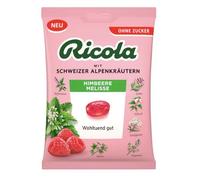 Himbeere Melisse - Dolci svizzeri con lampone e melissa, dolcezza tradizionale dal sapore fresco e piacevole, ricetta svizzera originale, confezione famiglia - Compatibile con Ricola - 75g