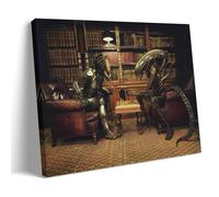 HIMGZXGWQ Alien Vs. Predator Movie Funny Chess, poster decorativo da parete, per soggiorno, camera da letto, decorazione moderna per camera da letto, 40 x 60 cm