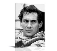 HIMGZXGWQ Ayrton Senna Black White Poster decorativo da parete, per soggiorno, camera da letto, decorazione moderna per camera da letto, 30 x 45 cm