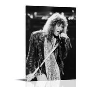 HIMGZXGWQ Bon Jovi Black and White - Poster decorativo da parete, per camera da letto, per camera da letto, 20 x 30 pollici (50 x 75 cm)