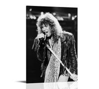 HIMGZXGWQ Bon Jovi Black & White - Poster decorativo da parete, per camera da letto, per camera da letto, 30 x 45 cm