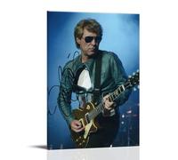 HIMGZXGWQ Bon Jovi Signed - Poster decorativo da parete, per camera da letto, per camera da letto, 60 x 90 cm