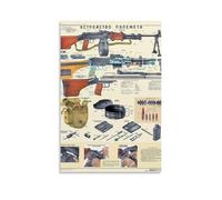 HIMGZXGWQ Degtyarev Light Machine Gun, poster decorativo da parete, per soggiorno, camera da letto, decorazione moderna per camera da letto, 20 x 30 pollici (50 x 75 cm)