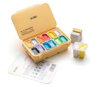 HIMI Gouache Paints Set di 12 colori da 12 ml Metallic Gouache Paint Jelly Cup Design, pittura non tossica per tela e carta, accessori per professionisti e principianti