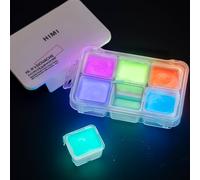 HIMI Gouache Paints Set Glow in The Dark 6 x 23 ml Gouache Paint Jelly Cup Design, non tossico Paint for Canvas and Paper, Art Supplies for Professionals