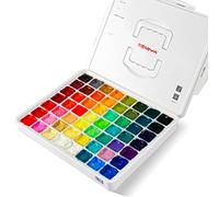 HIMI Set di Pittura a Guazzo, 56 colori x 30 ml/1 oz con custodia per il trasporto, design unico della tazza di gelatina, non tossico, pittura a guazzo per tela, perfetto per principianti e studenti
