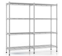 Himimi Scaffale a 4 ripiani in filo metallico resistente, 152 x 35 x 152 cm, scaffale regolabile in metallo, grande capacità, scaffale per garage, dispensa, cucina, capannone, ripostiglio, camera da