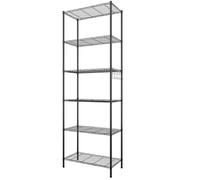Himimi - Scaffale da cucina, in metallo, con ganci laterali, cromato, 54 x 29 x