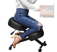 Himimi Sedia da ginocchio, ergonomica, regolabile al ginocchio, per la postura, per la casa e l'ufficio, 57 x 46 x 70.99 cm; 7 kg, Altezza regolabile da 53,34 a 71,12 cm, Nero