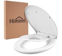 Himimi Sedile WC con abbassamento automatico, funzione Quick Release per un facile montaggio e pulizia, coperchio WC a forma di O con seggiolino per bambini, portata fino a 170 kg, sedile WC in