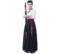 HIMKSRE Costume tradizionale cinese antico retrò da donna, abito Hanfu, abito Tang, gonna da donna, kimono da Kung Fu for cosplay(C-man,L)