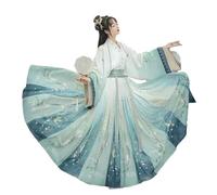 HIMKSRE Hanfu cinese tradizionale Cosplay fantasia abito fata costume vecchia canzone dinastia da ballo più dimensione XXL(Orange,XXL)