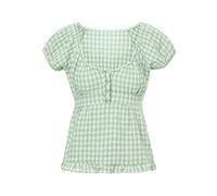 Himllauen Y2k da Donna Manica Corta Crop Top in Pizzo T-Shirt Y2k Slim Fit Maglietta Estiva Basic T-Shirt per Donne Ragazze Sexy ed Eleganti Y2k Vestiti (L Scacchi, M)