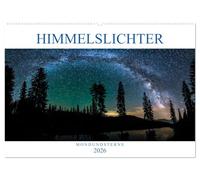 Himmelslichter - Mond und Sterne (Wandkalender 2026 DIN A2 quer), CALVENDO Monatskalender: Zwischen Mond und Sternen