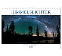Himmelslichter - Mond und Sterne (Wandkalender 2026 DIN A4 quer), CALVENDO Monatskalender: Zwischen Mond und Sternen