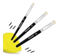 Himmlfel Drybrush Pennelli Miniature,3 pezzi Pennello per Pittura in Modellismo da Warhammer Citadel Game Workshop,Pennelli per Dipingere Professionali per Acrilico e Acquerelli,Pennelli Modellismo