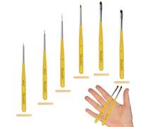 Himmlfel Pennello Miniature,6 Fine pennelli per pittura con manico corto per warhammer,Miniatura,Modellismo,Figurina,Citadel,Tamiya