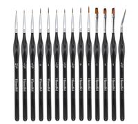 Himmlfel pennello per dettagli, 14 pennelli fini pittura per acquerello, acrilico, pennelli per miniature per warhammer, citadel, dettagli di precisione, modellismo,miniatura, pittura con i numeri