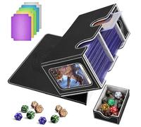 HIMOMO Deck Box per Carte Magic the Gathering, MTG Commander Deck per Oltre 200+ Carte TCG, Compatibile con MTG, YGO, PTCG, Scatola Magnetica con 2 Divisori, 1 Dice Tray, 1 Porta Carte Magnetico