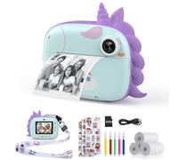 HiMont Fotocamera istantanea per bambini fotocamera digitale con carta da stampa
