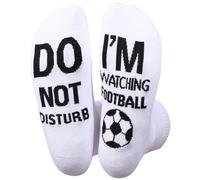 Himozoo - Calzini divertenti, "Non disturbare sto guardando il calcio" con cucitura, idea regalo per lui e per lei, per Natale, compleanno, regali per il papà, calzini regalo originali per marito e