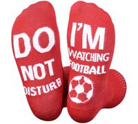 Himozoo - Calzini divertenti, "Non disturbare sto guardando il calcio" con cucitura, idea regalo per lui e per lei, regalo di Natale, compleanno, regalo per papà, calzini regalo originali per marito e