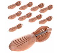 HIMRY® 10 Paia | Tendiscarpe in Legno Naturale Unisex, Alberi di Scarpe con Molla a Spirale, Forma per Calzature, Allarga Scarpe di Vero Legno, Taglia 43 - Taglia 44, KXB6001-10x-43