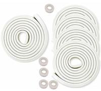 HIMRY 25M Protezione Bordi L-Forma Protezioni Antispigolo in Schiuma Sicurezza dei Vostri Bambini, Striscia Paraspigolo Spigolo, Extra Spesso Bordi Protezione, 5x5m, Off-Bianco KXD7000 Off-White