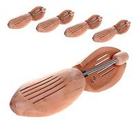HIMRY® 5 Paia | Tendiscarpe in Legno Naturale Unisex, Alberi di Scarpe con Molla a Spirale, Forma per Calzature, Allarga Scarpe di Vero Legno, Taglia 41 - Taglia 42, KXB6001-5x-41
