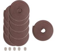 HIMRY 50M Protezione Bordi L-Forma Protezioni Antispigolo in Schiuma Sicurezza dei Vostri Bambini, Striscia Paraspigolo Spigolo, Extra Spesso Bordi Protezione, 10x5m, Marrone KXD7000 Brown