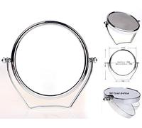 HIMRY Designed KXD3102-10x - Specchio cosmetico girevole a 360°, 2 specchii: normale e 10x, diametro 13 cm, cromato
