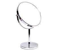 HIMRY Doppia Faccia Specchi 8 Pollici da Tavolo, Ingranditori 10X Con Piedistallo, 20 cm Cosmetico Specchio da Bagno per Trucco e Rasatura, Argento, Cromato, KXD3108-10x