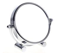 HIMRY Doppia Faccia Specchi Trucco, Ingranditori 7X Con Piedistallo ø 15,3cm, 6" Specchio Tavolo, specchio borsa viaggio, cosmetico Specchio Bagno Rasatura radersi, Argento, cromato, KXD3142-7x